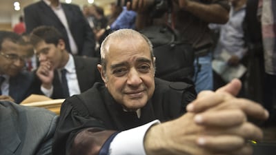Egyptian Lawyer Farid El Deeb headed of the defence team of ousted Egyptian president Hosni Mubarak and his two sons Alaa and Gamal, in 2013. AFP