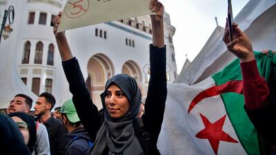 Algerian students demonstrate in the capital Algiers on March 5, 2019 against ailing President Abdelaziz Bouteflika's bid for a fifth term. AFP
