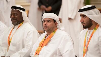 Members of the Paralympic team at the Sea Palace barza.