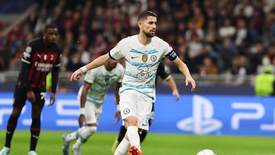 Jorginho scores Chelsea's first goal from the penalty spot. PA