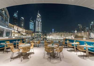 The terrace at Gia Italian restaurant at The Dubai Mall. Photo: Gia