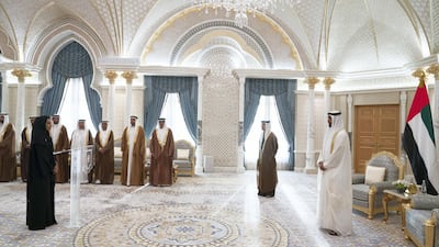 Sara Awad Issa Musallam gives her oath during the swearing-in ceremony. Ministry of Presidential Affairs