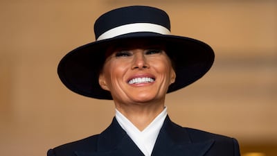 Melania Trump wore a boater hat to her husband Donald Trump's presidential inauguration. Bloomberg