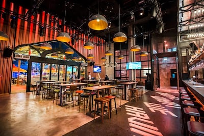 The adults-only bar area leads on to a family terrace. Leslie Pableo / The National