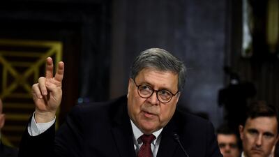 US Attorney General William Barr testifies before a Senate Judiciary Committee hearing on 'the Justice Department's investigation of Russian interference with the 2016 presidential election'. Reuters