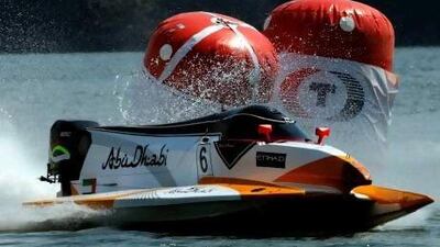 Majed Al Mansoori Majed stepped in for the ailing driver Ahmed Al Hameli and Team Abu Dhabi at the UIM F1 H20 Powerboat Grand Prix of China on Liujiang River, and finished sixth.