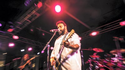 The finale to this year’s Hekayah was provided by Mohammed Bafoory, who calls himself the first “rock and roll artist” in the UAE. Courtesy Nikith Nath