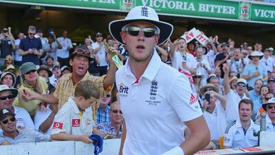 As Stuart Broad demonstrated with his seventh ball of the day, which dismissed Chris Rogers, one of five he took, there is more than one way to silence a mob. Scott Barbour / Getty Images