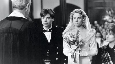 Mike Myers, Amanda Plummer, Nancy Travis in So I Married an Axe Murderer Photo by TriStar Pictures