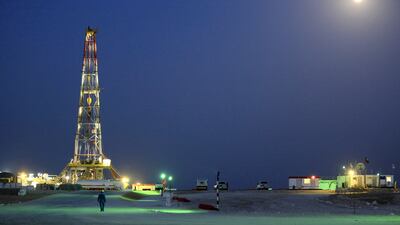 Above, the Khazzan gasfield, which is about 350 kilometres southwest of Muscat. Courtesy BP