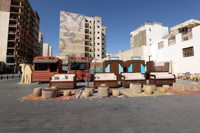 Cafes, street food stalls, restaurants and public seating areas have popped up in Al Balad. AFP