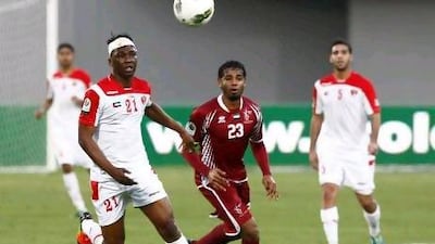 Modibo Diarra, left, in action for Emirates against one of his former clubs, Al Wahda, earlier this season, a game in which he scored twice.