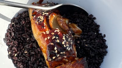 Black cod donburi. Fatima Al Mahmoud / The National