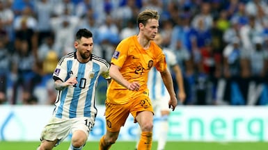 Netherlands' Frenkie de Jong and Argentina's Lionel Messi will both return to the pitch for World Cup 2026. Reuters