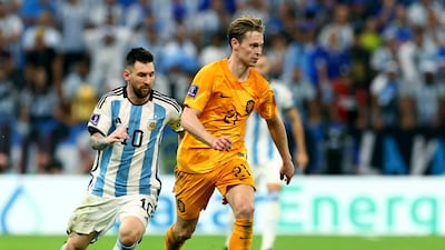 Netherlands' Frenkie de Jong and Argentina's Lionel Messi will both return to the pitch for World Cup 2026. Reuters