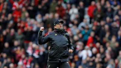 The strong spine to the Liverpool side that Jurgen Klopp has formed has left them top of the Premier League with four games to go. Reuters