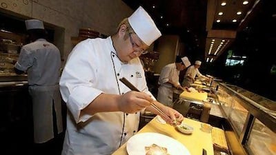 Masami Ouchi, a sushi chef at Nobu in Dubai. Jaime Puebla / The National