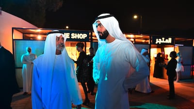 Sheikh Nahyan bin Mubarak, Minister of Culture and Knowledge Development, attends the opening of Abu Dhabi Art. Wam