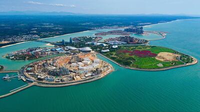Ocean Flower Island, the artificial archipelago off the north coast of Danzhou in Hainan, China. All photos: Alamy
