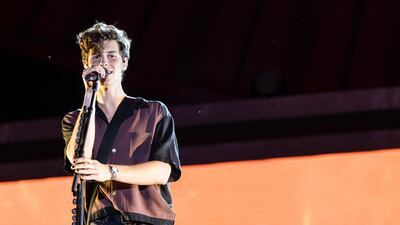 Shawn Mendes performs during the Global Citizen festival in New York. AP