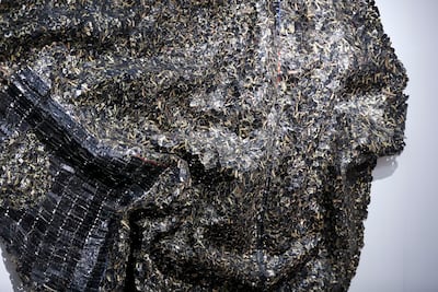 Detail of 'Silent One' by El Anatsui. Khushnum Bhandari / The National