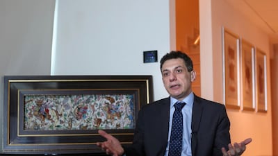 Nizar Zakka, a Lebanese citizen and permanent U.S. resident who was released in Tehran after nearly four years in jail on charges of spying, speaks at a hotel in Dbayeh, north of Beirut, Lebanon, Wednesday, June 12, 2019. AP