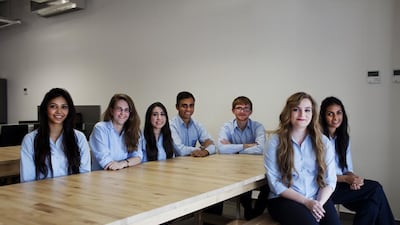 Some of the nine Dubai College students offered places at the universities of Oxford and Cambridge. The number of offers received is the highest in the school’s history. Anna Nielsen for The National