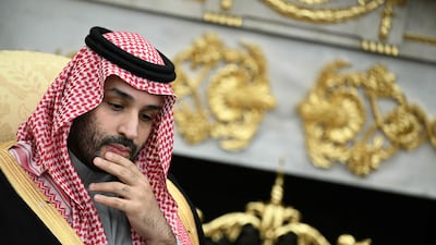 Saudi Crown Prince Mohammed bin Salman during a meeting with US President Donald Trump at the White House. AFP