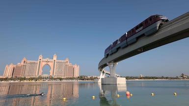 The Palm Jumeirah Monorail is open for business once again. AFP