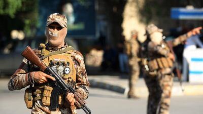 Members of Iraq's Hashed Al Shaabi, or Popular Mobilisation Forces (PMF). AFP