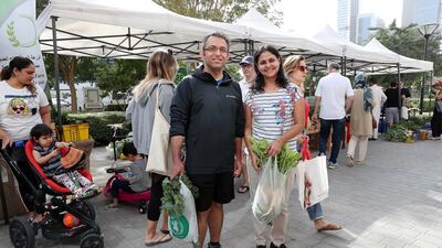 Rajat Khanna and wife Priya enjoy a Friday outing at the farmers market.