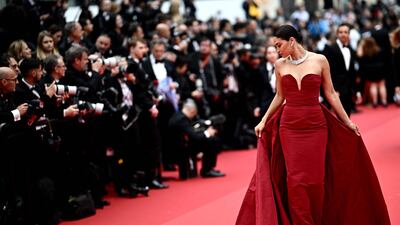 Australian model Shanina Shaik in Zuhair Murad. AFP