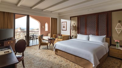 A spacious Al Husn Deluxe Room.