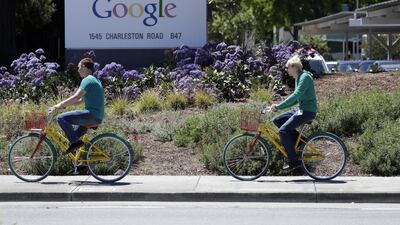 Google, IBM and Microsoft are among those pedalling to the medal. Marcio Jose Sanchez / AP Photo