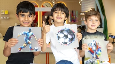 Super Duper Studio in Al Quoz, Dubai, allows children to dress up and perform on stage in various guises. Photo: Super Duper Studio