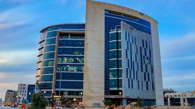 Bank of Palestine's headquarters in Ramallah. The ADGM approval will allow the bank to accept deposits and arrange deals and investments. Photo: Bank of Palestine