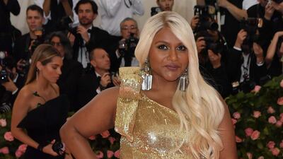 Actress Mindy Kaling arrives at the 2019 Met Gala in New York on May 6. AFP