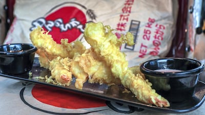 Shrimp tempura at UDN.