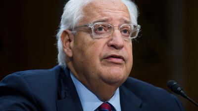 David Friedman, the US ambassador to Israel, is regularly criticised by Palestinian officials for his hardline positions on the West Bank. Getty