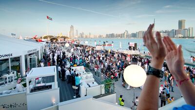 The Volvo Ocean Race village drew the crowds to the breakwater opposite Abu Dhabi's corniche.