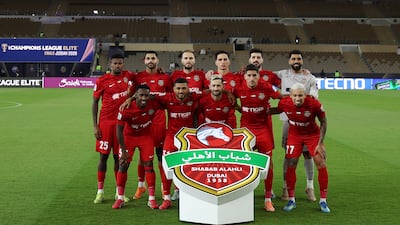 The Shabab Al Ahli starting XI before the game against Machida Zelvia in Jeddah. Getty Images