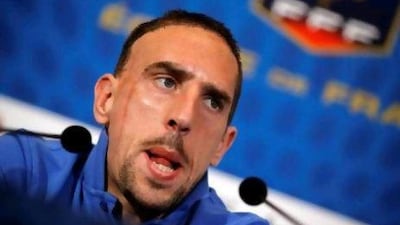 Franck Ribery was unamused yesterday.