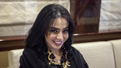 UAE singer Aryam at the Abu Dhabi Media Racing Lounge and yacht in Yas Marina during the Etihad Airways Formula One Abu Dhabi Grand Prix.