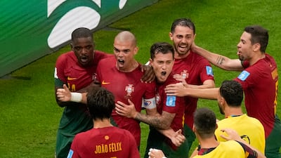 Pepe celebrates scoring his side's second goal. AP