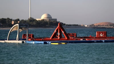 An inflatable water park will be on permanent display at A'l Bahar once the festival ends. Chris Whiteoak / The National