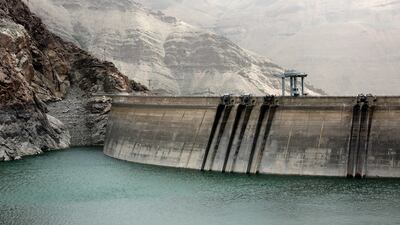Low water levels at the Amir-Kabir dam on the Karaj River in northern Iran. EPA
