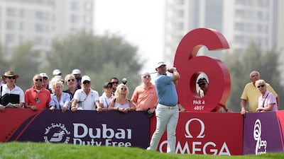 Lee Westwood tees off on the 6th hole. Chris Whiteoak / The National