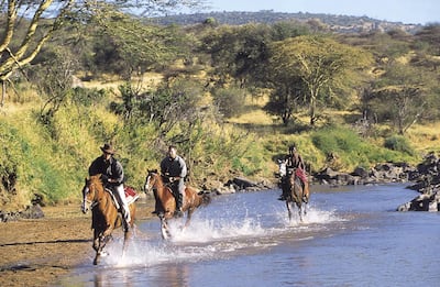 Horse riding in Loisaba. Courtesy Elewana Collection