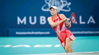 World No 5 Elena Rybakina returns to the Mubadala Abu Dhabi Open after losing in the semi-finals to Belinda Bencic in the 2025 tournament. Photo: Mubadala Abu Dhabi Open