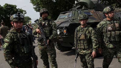 Colombian soldiers stationed in Cucuta, at the porous border with Venezuela. Reuters